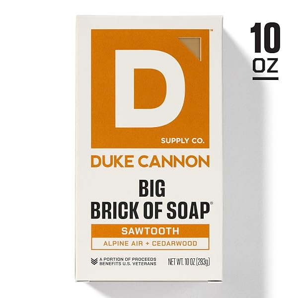 DUKE CANNON SUPPLY CO. EXTRA LARGE BAR SOAP BUNDLE – MEN’S NATURAL BAR SOAP WITH MASCULINE SCENTS – AMERICAN-MADE SOAP – ALL SKIN TYPES -BIG BRICK OF SOAP – SAWTOOTH,10 OZ