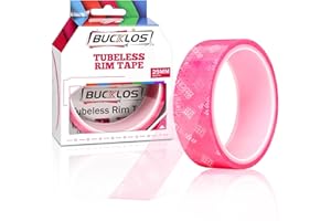 BUCKLOS Tubeless Rim Tape 17/19/21/23/25/28/30/32/35mm Width x 10m Length, Bike Wheel Rim Tape Suitable for Tubeless MTB/Road/Gravel Bikes Wheel Carbon Tubeless Kit -25mm