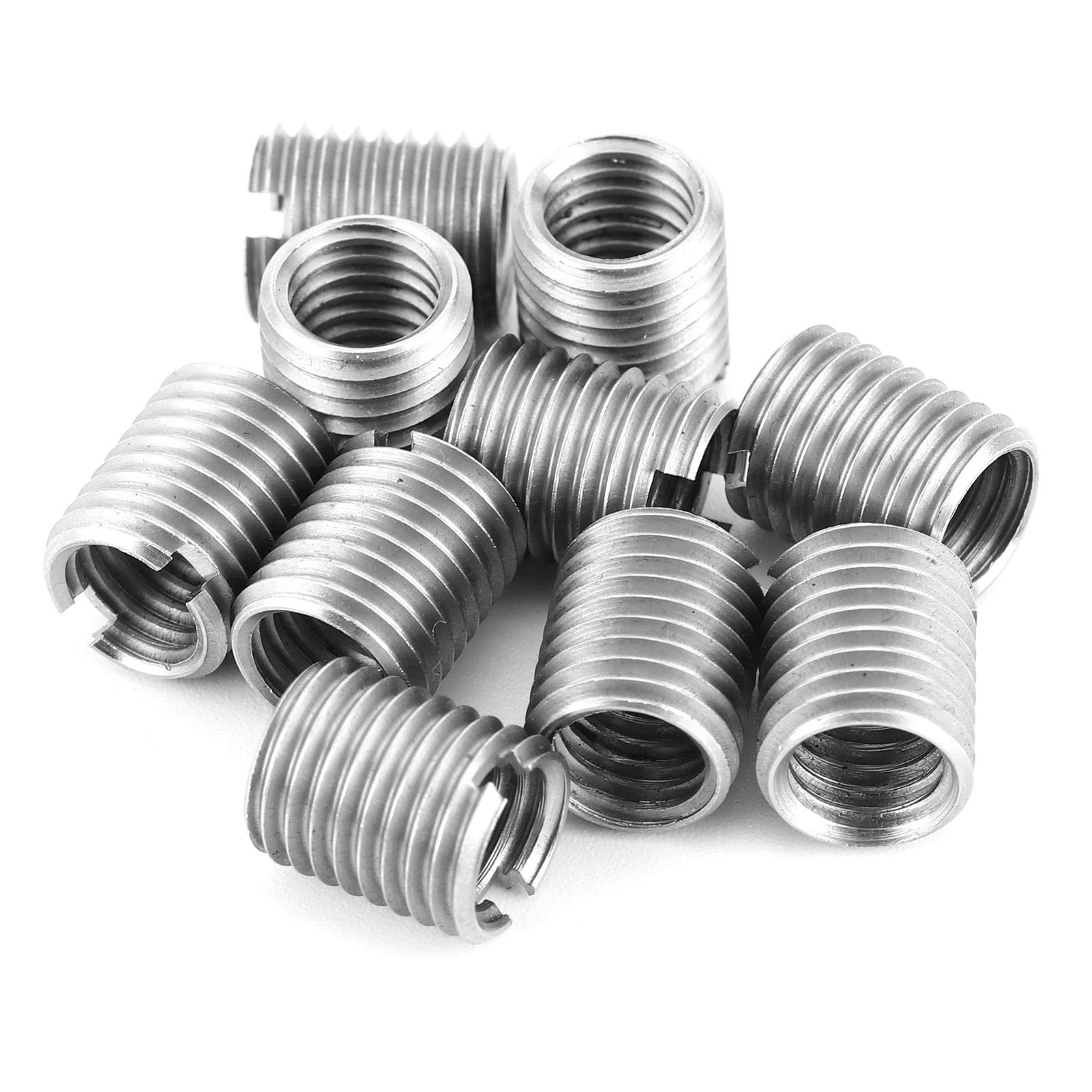 Garosa 10Pcs Stainless Steel Threaded Repair Nut M8 x 1.25 Female & M10 x 1.25 Male Thread Extension Tool Kit
