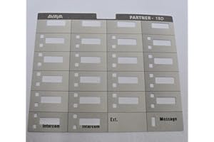 YOOZENA Lot/Pack of 5 Paper Desi/Label/Designation Strip Compatible with Partner Euro Series 1 18D Display Phone.