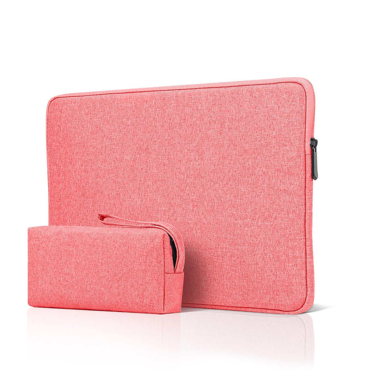jooeer 13 Inch Laptop Sleeve Case Compatible with 13" MacBook Air/Pro M2 M1 13.3" Chromebook Notebook, Slim Protective Waterproof Padded Cover with Accessories Pouch, Pink