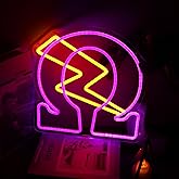 Tiabuy Psi Phi Fraternity Neon Signs for Wall Decor,Omega Neon Lights with Dimmer Switch, USB Power LED Neon Lights for Birthday Gfits, Party Decor, USB Power Sorority Gifts