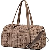 Quilted Travel Duffle Bag for Women Medium Weekender Bag Puffer Overnight Bag Large Soft Puffy Duffel Bag Carry-On Gym Bag Lightweight Personal Item Travel Bag for Trips Business Sport Airplane