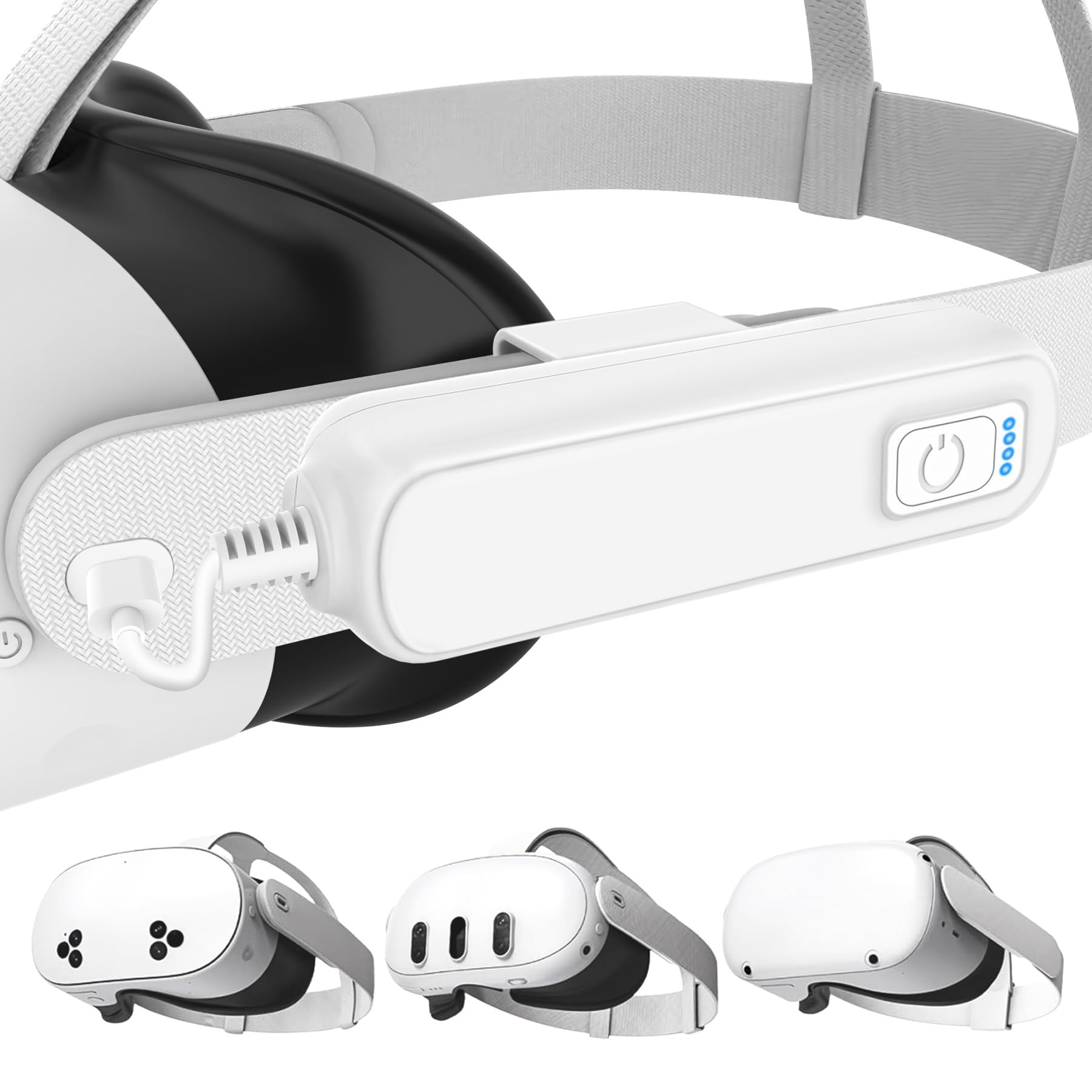 Photo 1 of YRXVW Battery Pack for Meta/Oculus Quest 3S/3/2,5000mAh Battery VR Charger, Extend 2-4 Hours Playtime, Lightweight Fast Charging VR Headset Safe Power Bank for Meta Quest 3S/3/2 Accessories