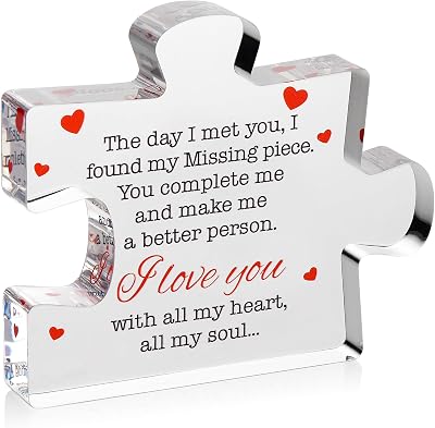 VELENTI I Love You Acrylic Puzzle Stand 3.35 x 2.76 Inches Gifts