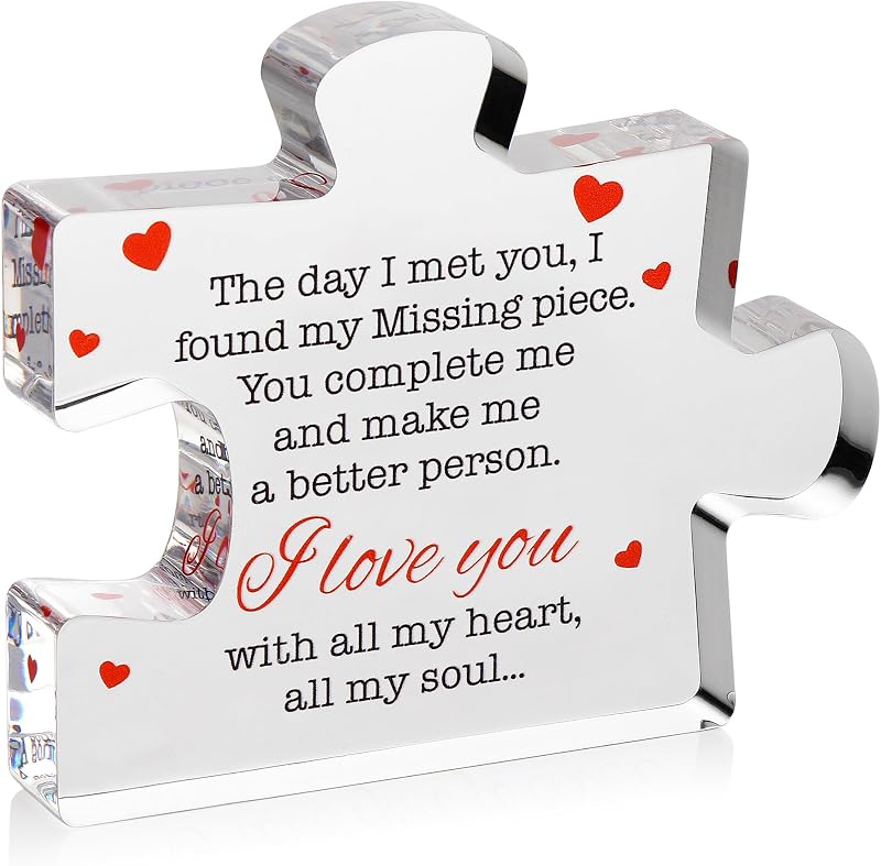 VELENTI I Love You Acrylic Puzzle Stand 3.35 x 2.76 Inches Gifts
