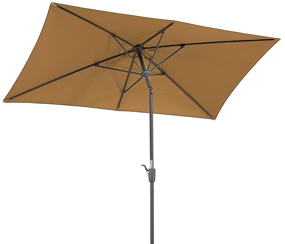 Schneider Schirm Tunis, sand, 270x150 cm rechteckig, Gestell Stahl, Bespannung Polyester, 5.8 kg