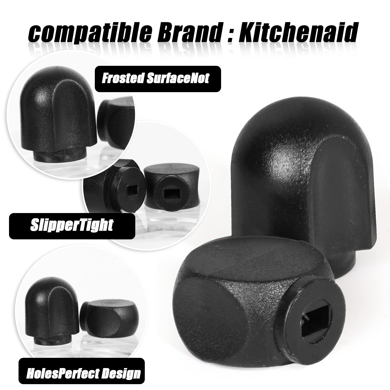 Speed Control Knob Replacement Part for KitchenAid Stand Mixer A Set of 2 Pieces Black Plastic New OEM Quality Lock Lever Knobs