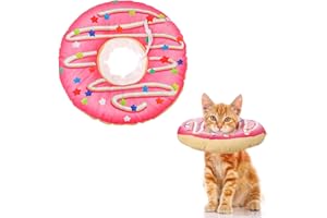 libfrnt Cat Cone Collar Soft, Cute Cat Donut Collar Adjustable Cat Recovery Collar Comfortable Elizabethan Cones to Stop Licking Anti-Bite Neck Cone for Cats Kittens Small Dogs After Surgery