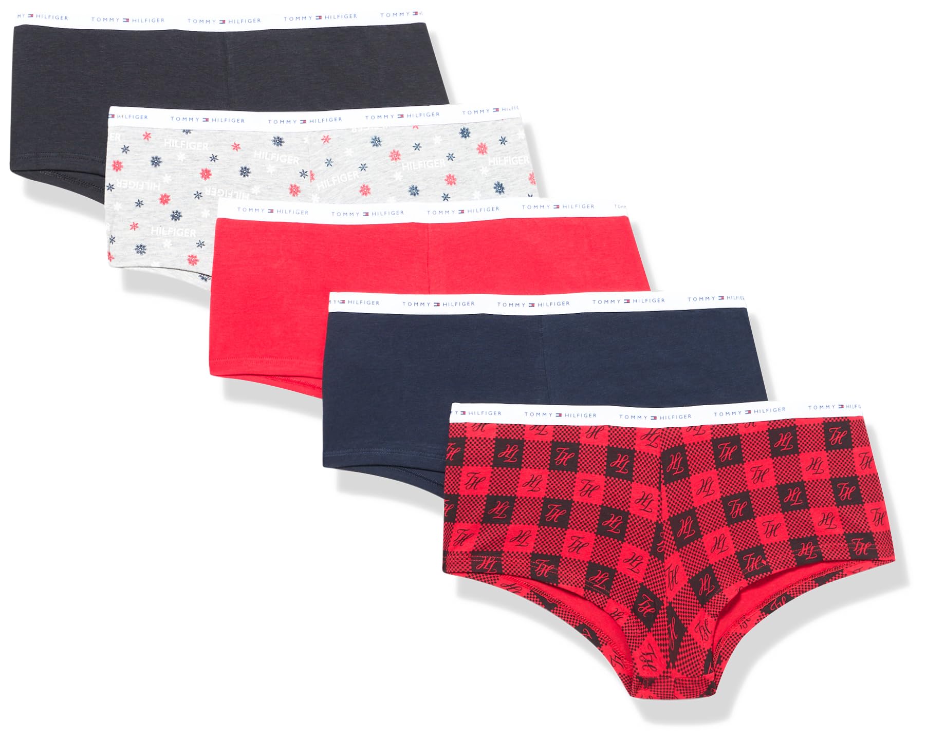 Tommy Hilfiger 5PK Classic Cotton Logo Boyshort | Women’s Panty Pack