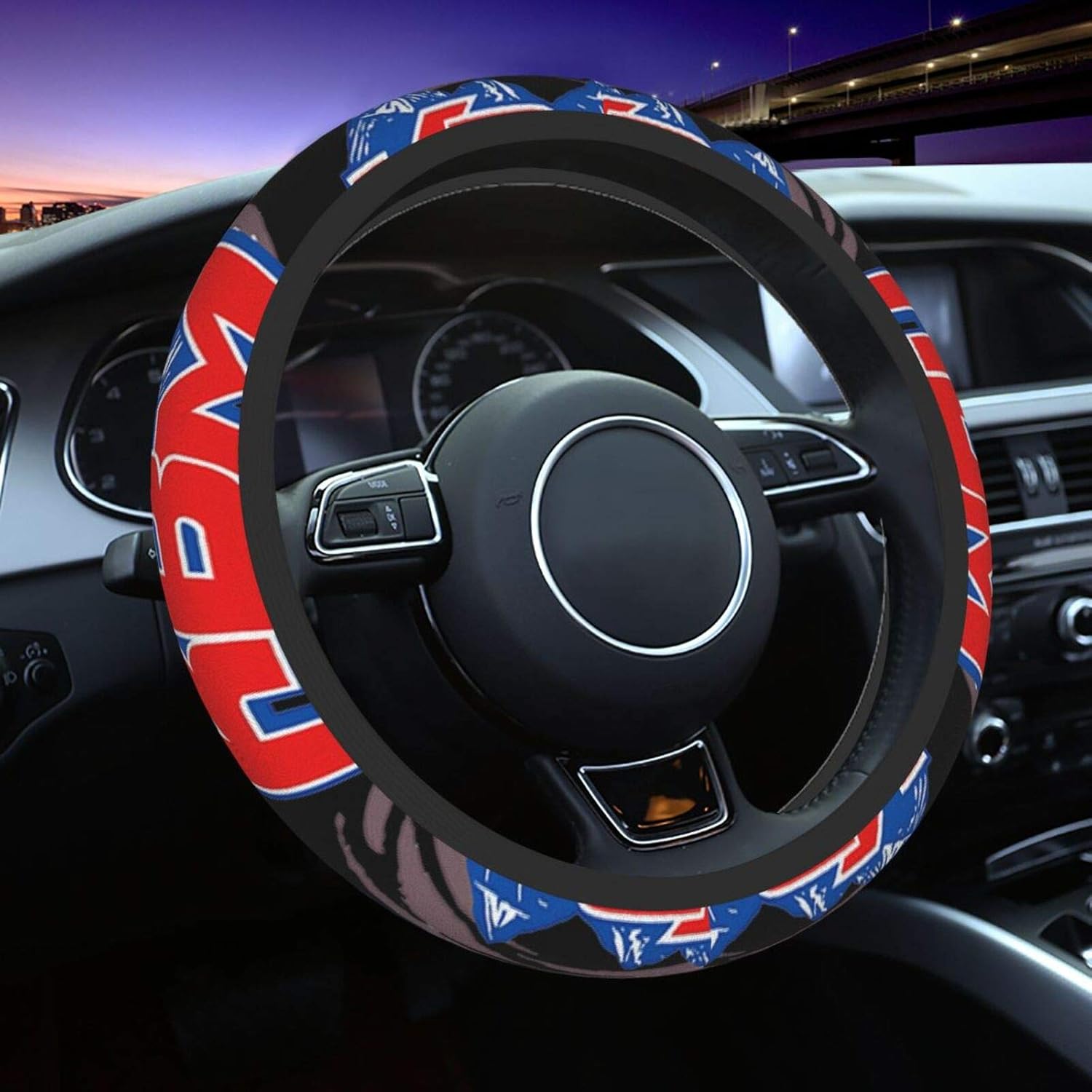 Eugenee Kurt Busch Nascar Steering Wheel Cover, AntiSlip