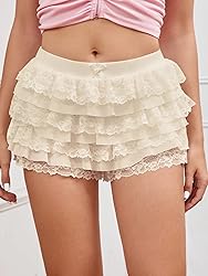 Women Y2K Lace Multi-Layered Bloomers, Lolita