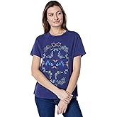 Lucky Brand Womens Butterflies Boyfriend Tee