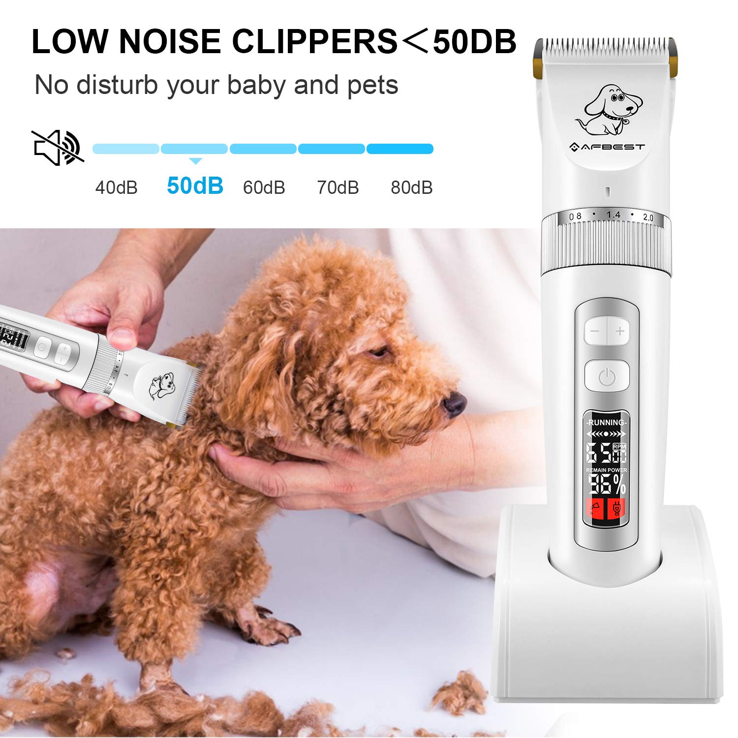 Professional Electric Pet Dog Hair Trimmer Shaver Razor Grooming Quiet