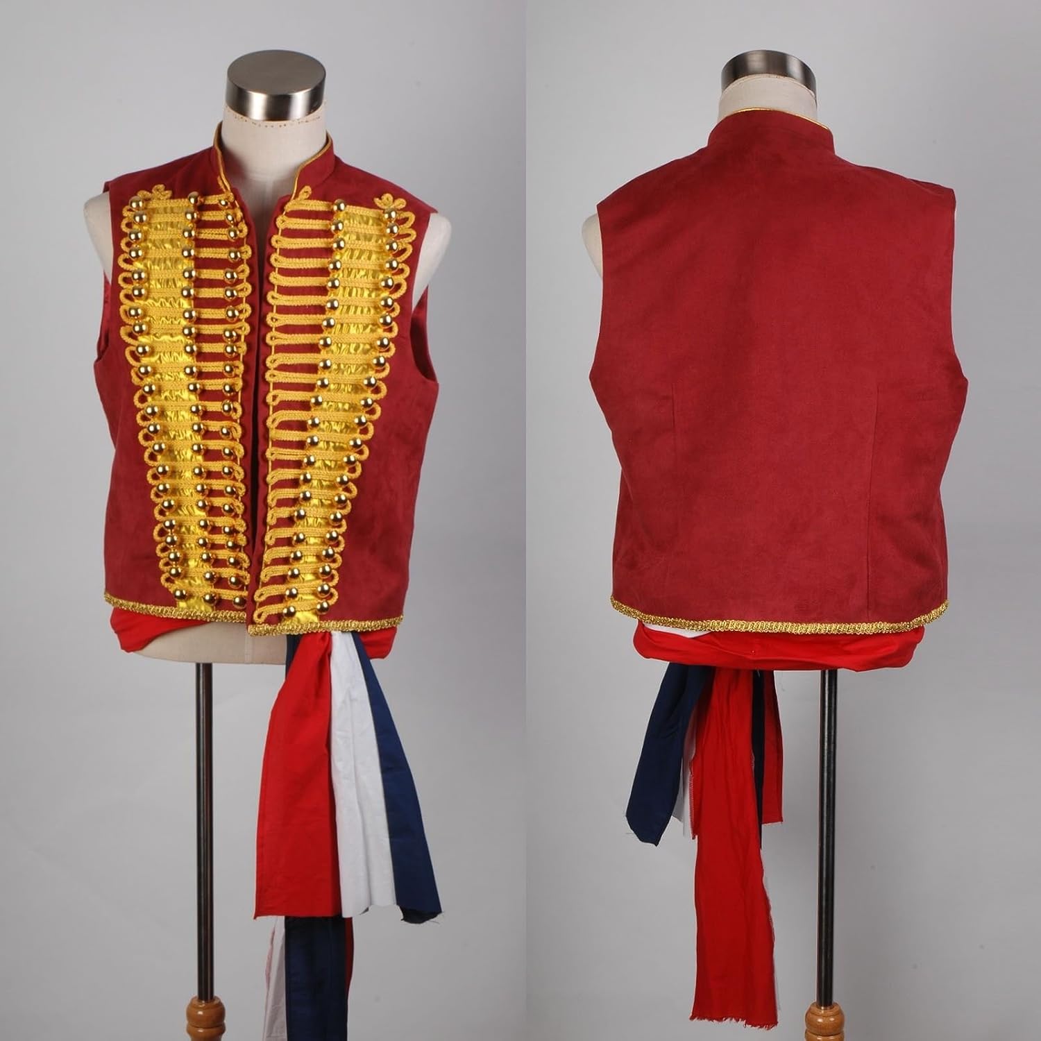Amazon ミュージカルレ ミゼラブル Enjolras ベストサッシ セット カスタムメイド コスプレ 仮装 通販