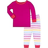 Lamaze Organic Baby Baby Girls Long Sleeve Tight Fit Sleepwear, Bright Stripe, 24M