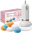 PIEARA Cellulite Massager Body Shaping Machine， Body Shaping Massager with 6 Washable Pads, Electric Handheld Massager for Abdomen, Waist, Legs, Arms, Buttocks, White