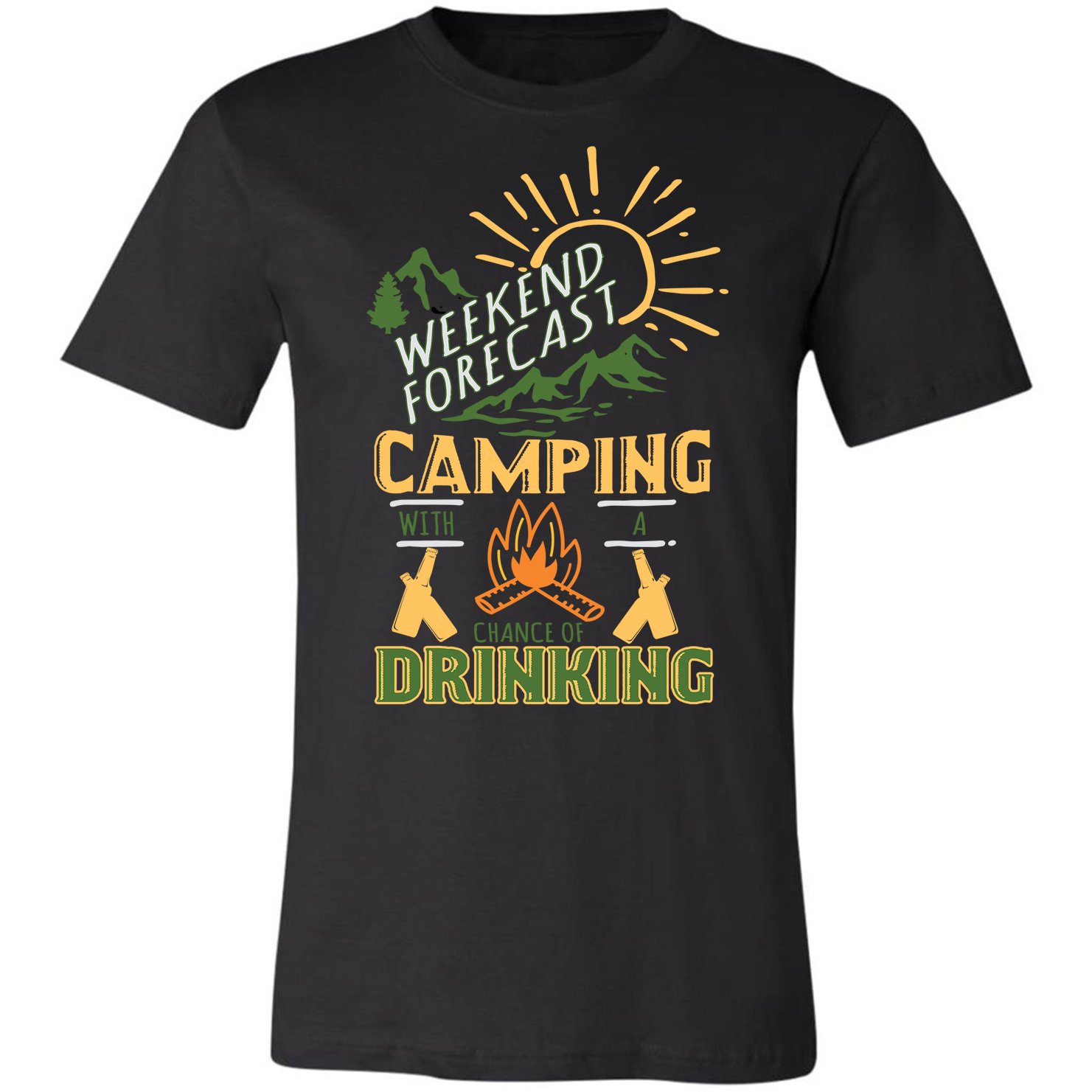 Camping With Chance Of Drinking Gift For Camper T Shirt