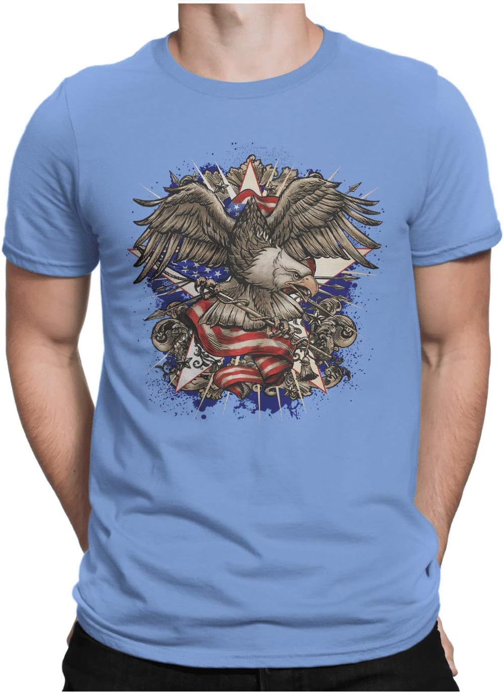 Camiseta 3D Poliéster Elástica Camiseta Hombre LAOLIUSN - Diseño águila  Calva Manga Corta Camiseta Hombre Verano, image size:1003x1379