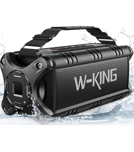 Amazon.com: W-KING 120W Peak 70W Speakers Bluetooth Wireless, IPX6