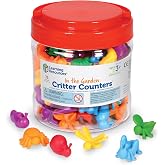 Learning Resources in The Garden Critter Counters | Counting and Sorting Toys, Math Manipulatives Kindergarten, Counters for Classroom, Toddler Learning Toys, 72 Pieces, Ages 3+