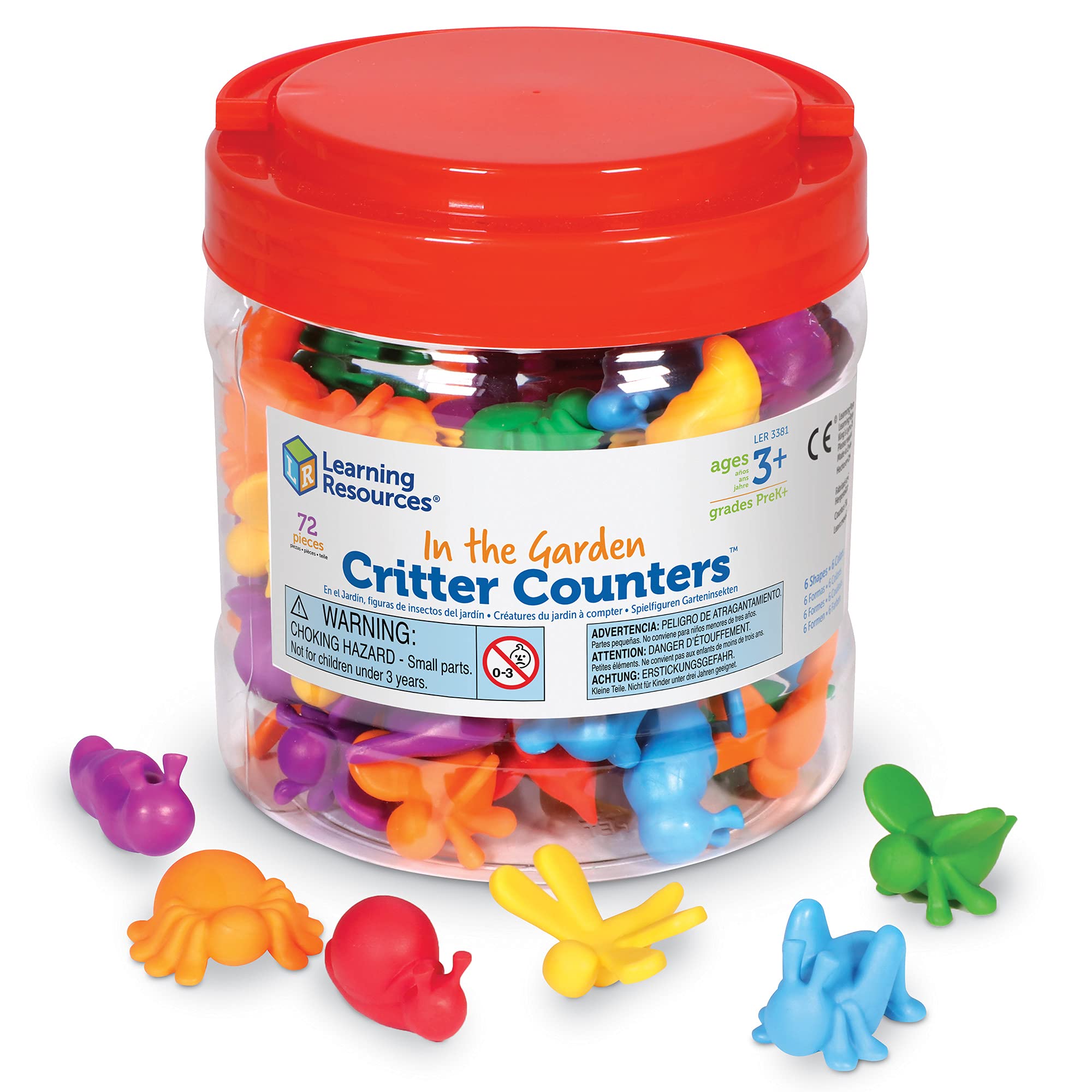 Learning Resources In the Garden Bug Counters Tub of 72
