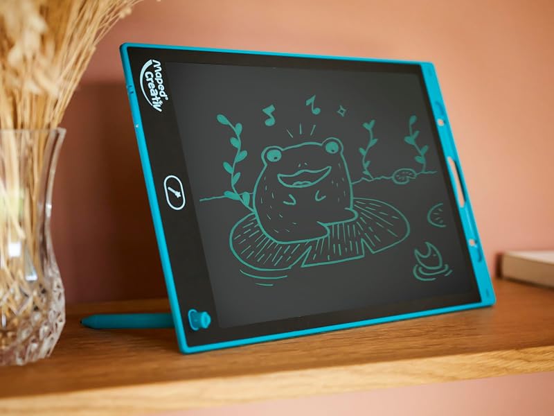 Creativ Magical Board Maxi - Tablet da disegno LCD con schermo da 12 pollici e pennino capacitivo, leggero e facile da trasportare, disegno cancellabile all'infinito, per il tempo libero