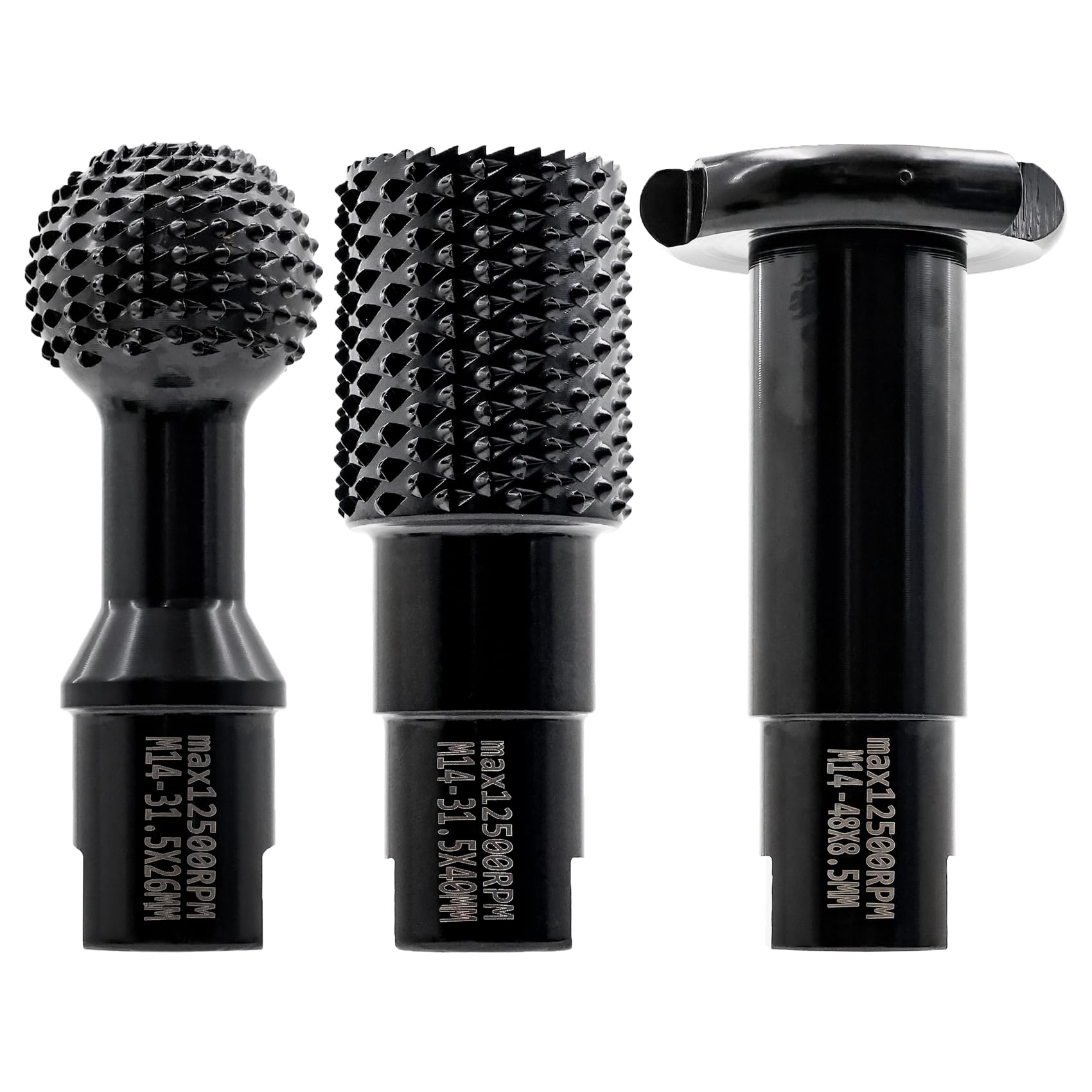 Woodworking Carving Rasp Drill Bits, 3pcs DARTOTEK DIY Engraving Grinding Head Milling Router Bit Rotary Rasp File Burr Set for Wood Plastic Carving, Hollowing, Slotting, Drilling, Polishing