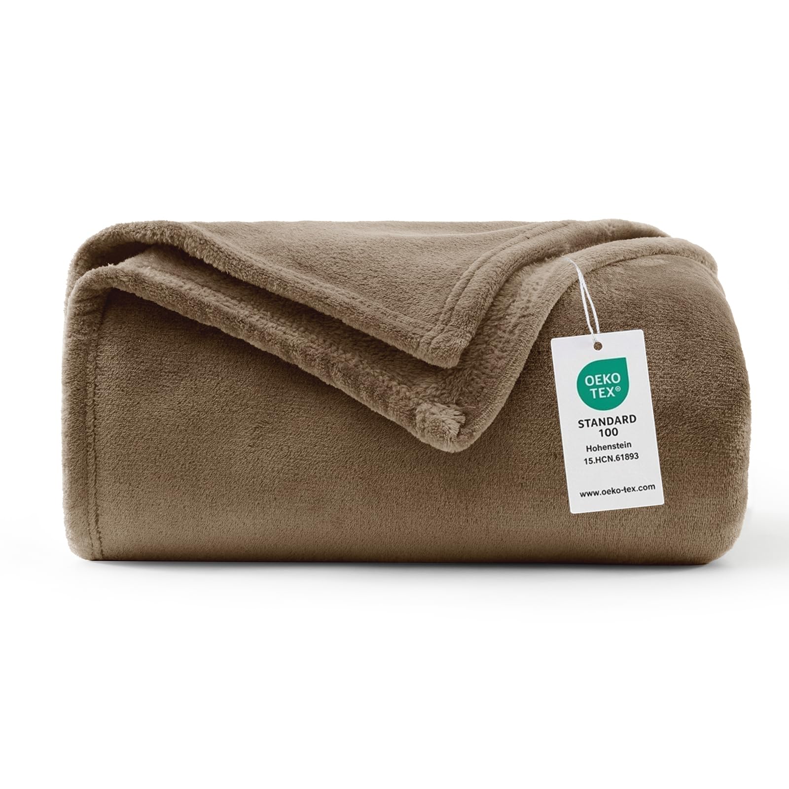 WAVVE Fleece Blanket Sofa Throw Brown 4ft x 5ft - Fluffy Soft Warm Versatile Blanket for Sofa/Couch/Bed Throw/Single Size, 130x150 cm