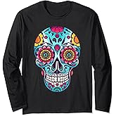 Dia de Los Muertos - Sugar Skull Long Sleeve T-Shirt
