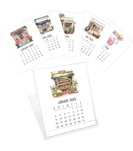 2026 Monthly Magnetic Desk Calendar - 12 Month Wall/Desktop Planner With US Holidays