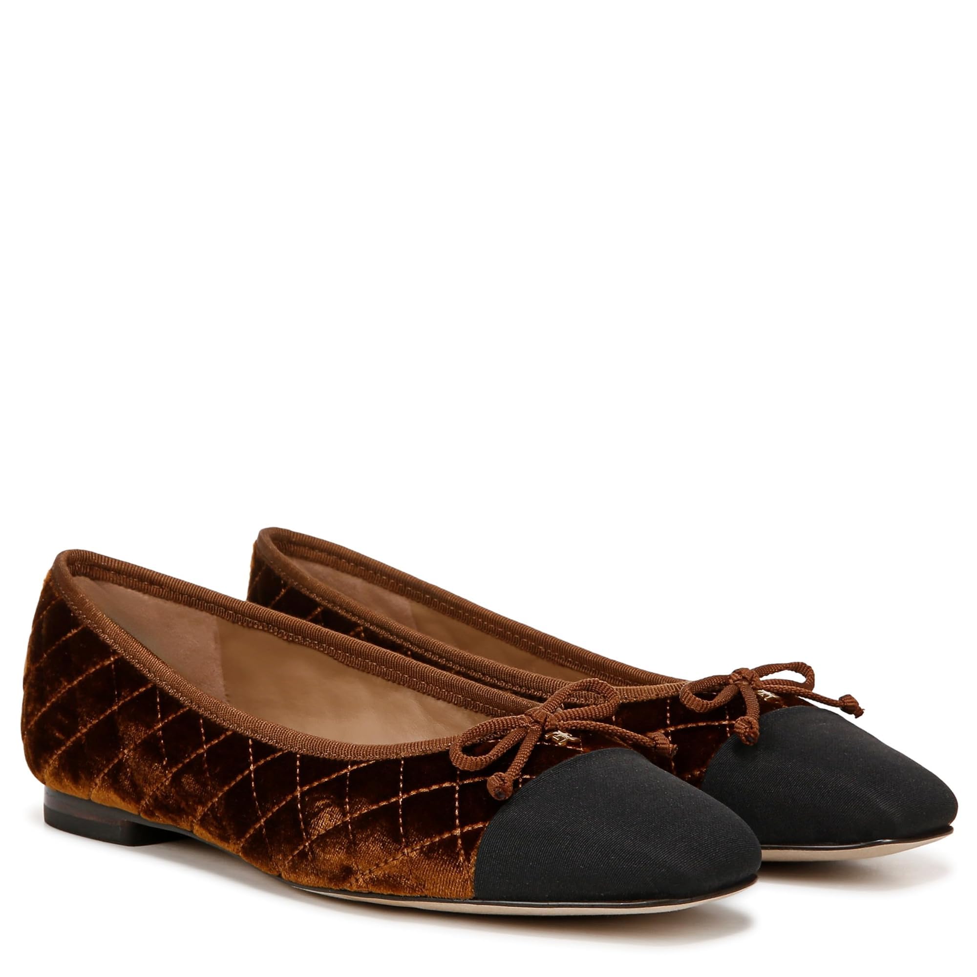 Sam Edelman Women’s Marilyn Ballet Flat Spiced Camel/Black 6 Medium