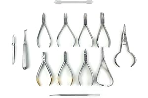 DEXA DENTAL Set of Orthodontic Instruments of 13 Pieces Tool Set - Stainless Steel - Height Gauge
