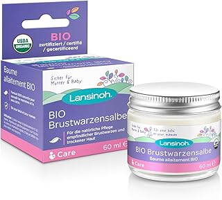 Lansinoh 23130 BIO Brustwarzensalbe, 60 ml, transparent