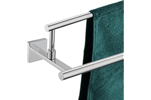 KOKOSIRI Towel Holder Polished Chrome 32-Inch Bathroom Double Bath Towel Bars Kitchen Rack Wall Mounted Stainless Steel B5009