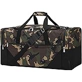 LONALIA 25 in Large Travel Duffel Bag for Men - 56L Roomy Weekender Bag with Trolley Sleeve (Camo)