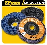 TPmax 115mm Strip Discs 3 Pack Purple Blue Black 4.5 inch 22mm Arbor view 1