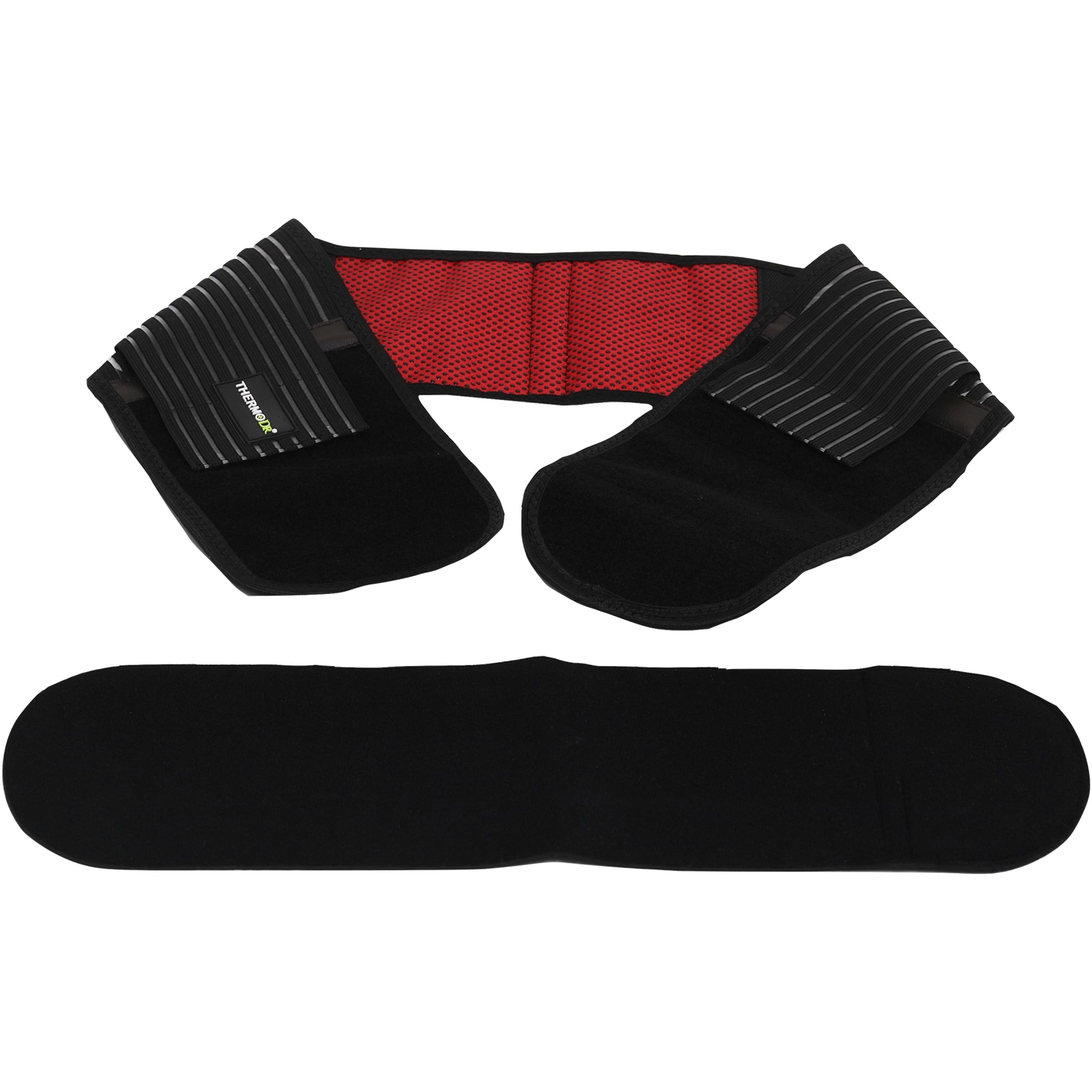 ThermoDR Back Support Belt - Self Heating with Infrared Technology, Tourmaline Gemstones & Magnets with Extra Lower Back Extension Belt for Men & Women