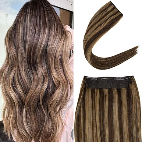 New Brand Coupon For 5 Days 14inch Halo Wire Human Hair