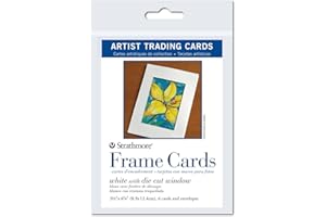 Strathmore Artist Trading Card Frames, White Die-Cut Window, 3.5 X 4.875 inches, Package of 6 (105-912)