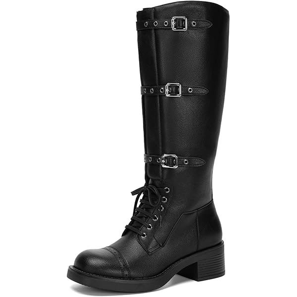 【ACLENT】Round buckle long boots 31N2e7UWkWL.jpg_BO30,255,255,