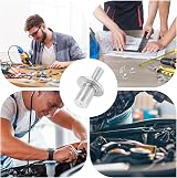 PEUTIER 100pcs Aluminum Hammer Drive Rivets Round Head Solid Knock Type view 7