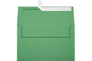 LUXPaper A10 Invitation Envelopes | Peel & Press | 6" x 9 1/2" | Holiday Green | 80lb. Text | 50 Qty