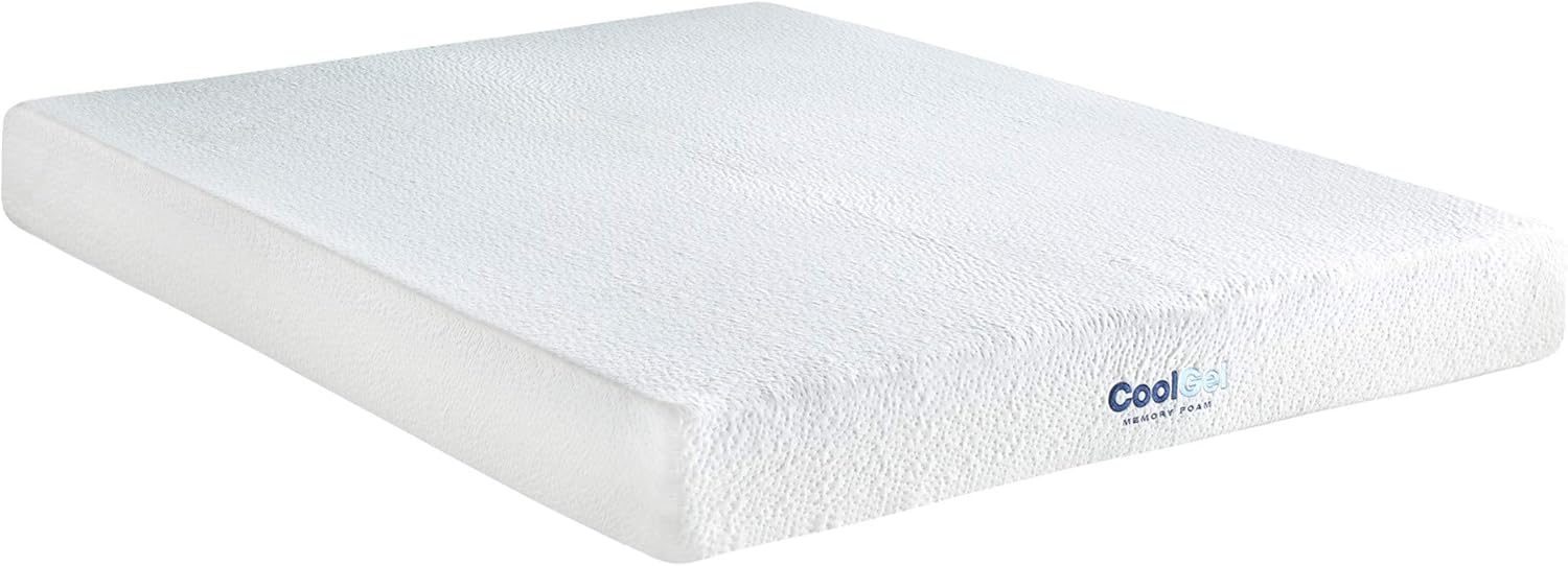 Classic Brands Cool Ventilated Gel Memory Foam 8-Inch Mattress, Twin, White: Furniture & Decor