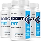 (3 Pack) BoostTRT Maximum Strength Capsules - Official BoostTRT Premium Advanced Formula Supplement Pills Natural Daily Support Multivitamin for Overall Health & Wellness, 180 Capsules for 3 Months