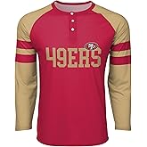 FOCO NFL Mens NFL Team Logo Shirt Long Sleeve Henley