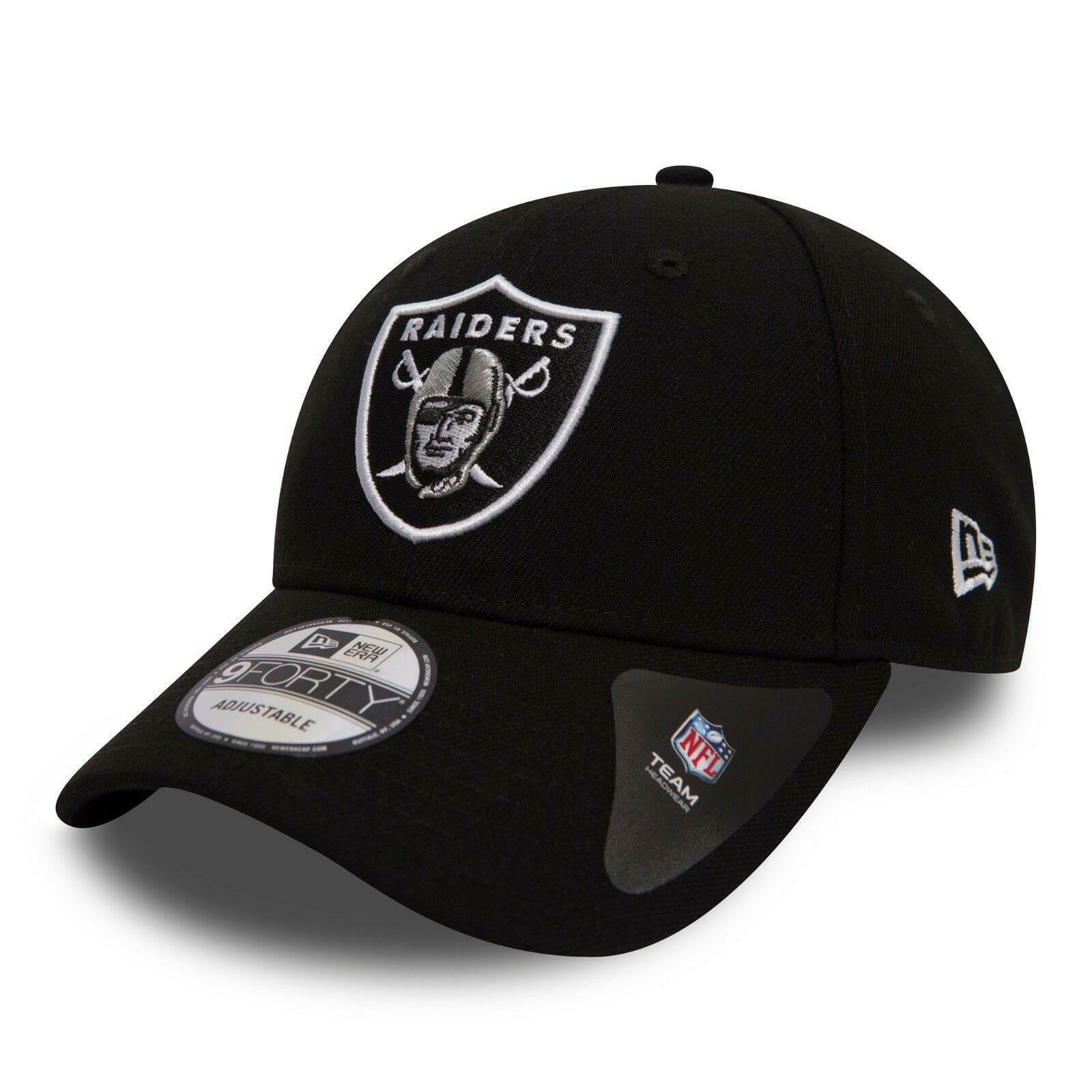 New Era Men's The League 9Forty Oakland Raiders Offical Team Colour Baseball Cap, Black, One Size