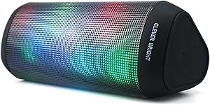 Portable Wireless Bluetooth Speakers LED Lights 7 Patterns Visual Wireless Speaker V4.1 HD Bass Powerful Sound Built-in Microphone AUX Hands Free Home Outdoor Rechargeable Bluetooth Speaker