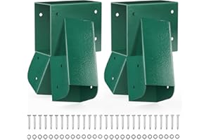 Magacyo Swing Set Brackets, Heavy Duty Swingset Hardware Set with Mounting Accessories 4x4 A Frame Swing Kit Bracket DIY for Playground Outdoor Green 2PCS