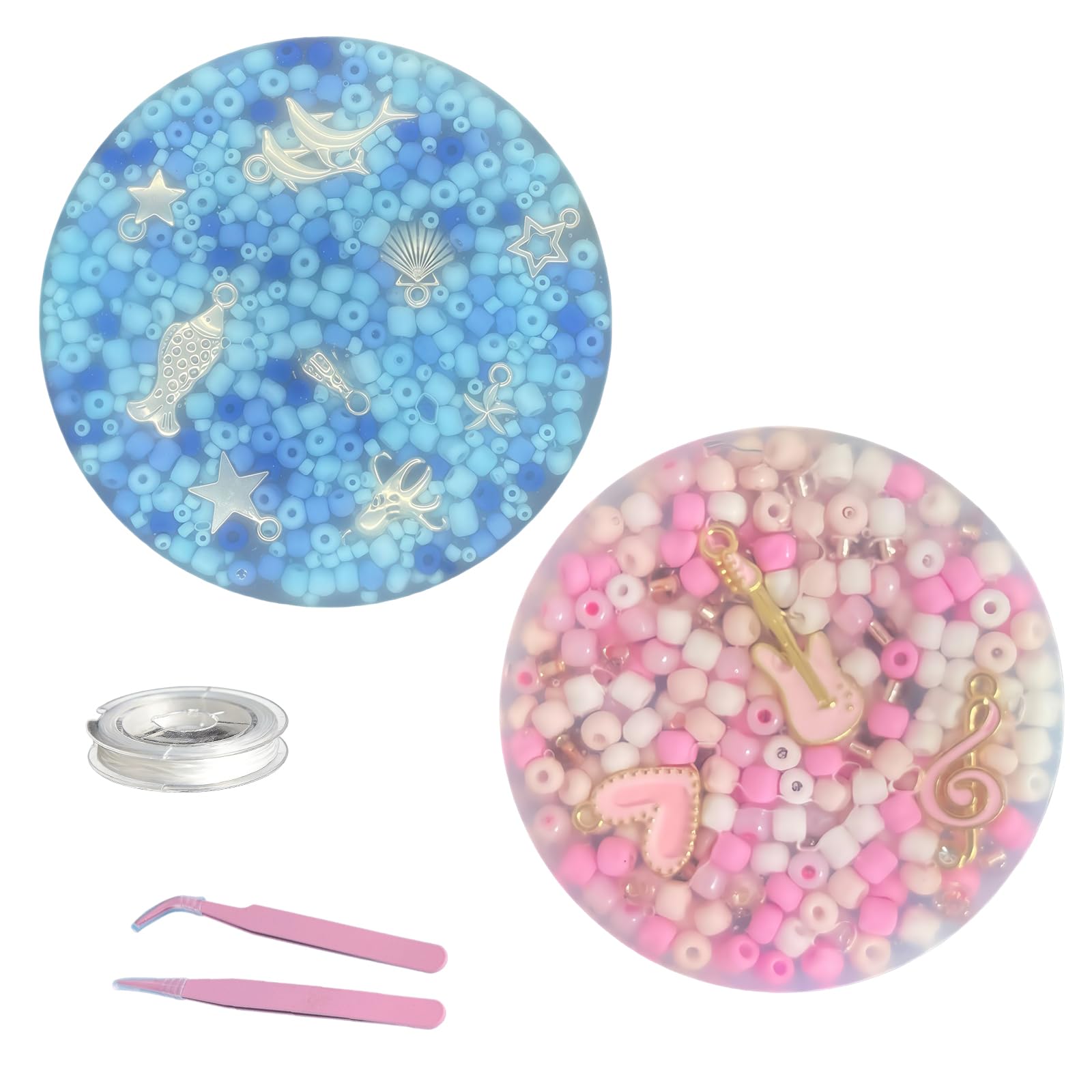 2Pcs Picky Pad with 2 Tweezers and 1 Elastic String Sensory Fidget Toys Anxiety Relief for Kids & Adults Round Silicone Skin Picking Pad for Stress and Anxiety Relief Focus and Relaxation Fidget Pad